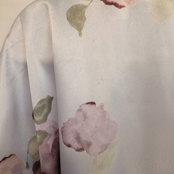 California Dynasty Vintage Floral Robe & Slip Set Large Lace Trim 2-Piece - Picture 6 of 13